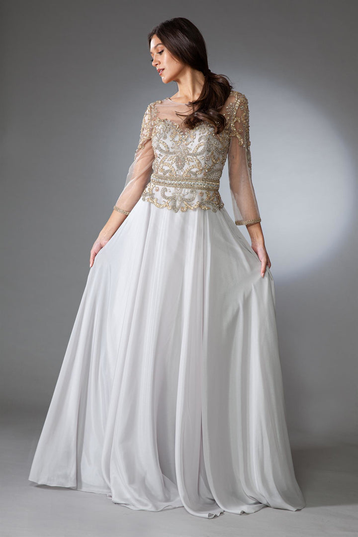 Amelia -7041-CHAMPAGNE dresses Amelia