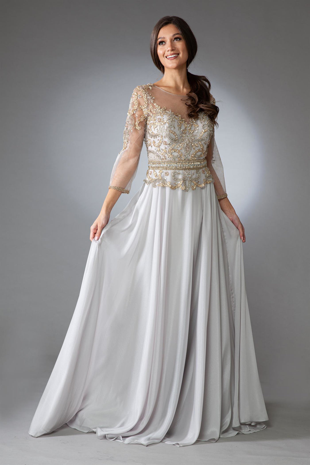 Amelia -7041-CHAMPAGNE dresses Amelia