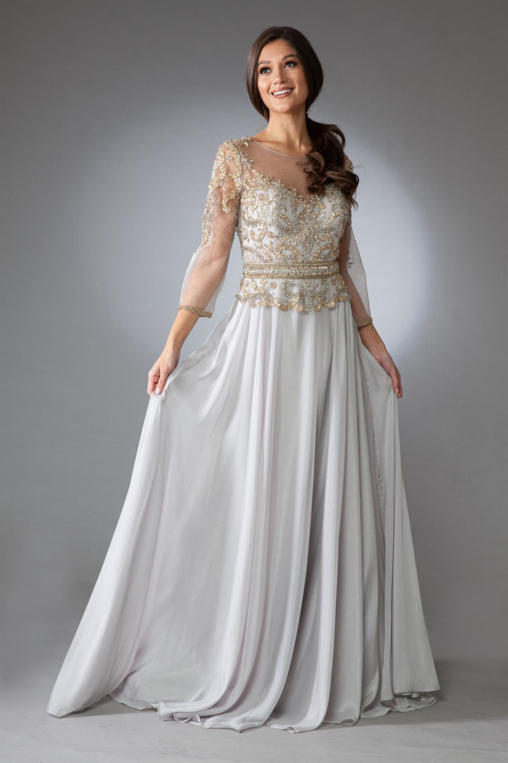 Amelia -7041-CHAMPAGNE dresses Amelia