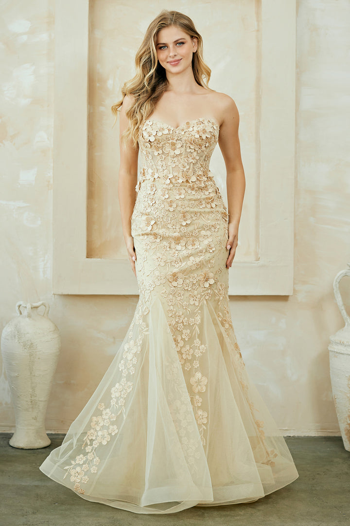 Amelia - SU081-Champagne riyadhdress