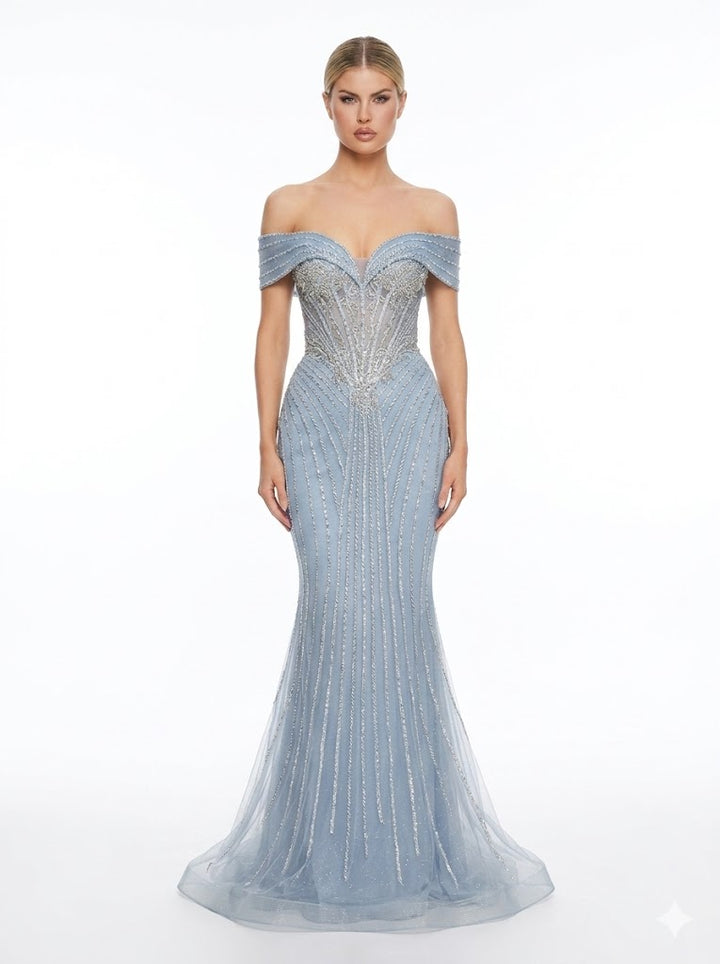 Cinderella Divine -kv1130-Smoky Blue dress Cinderella Divine