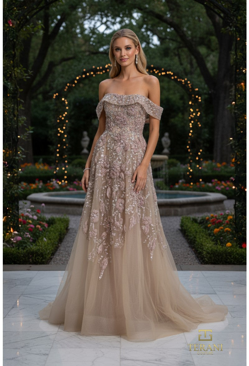 Terani - 261m6435-nude dresses Terani