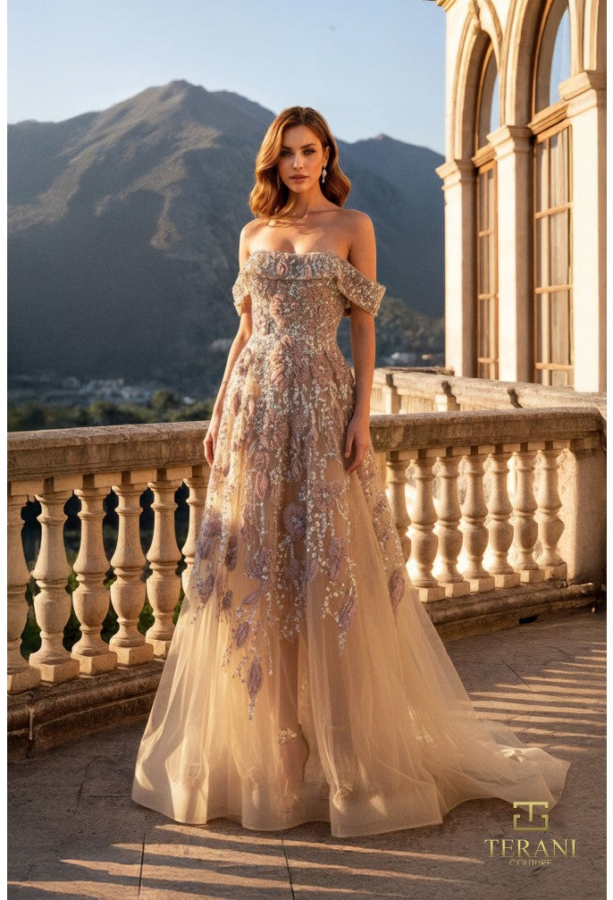 Terani - 261m6435-nude dresses Terani