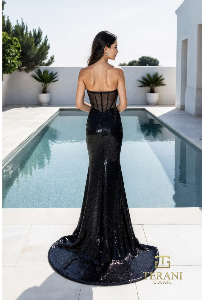 Terani - 261p6604- black dresses Terani