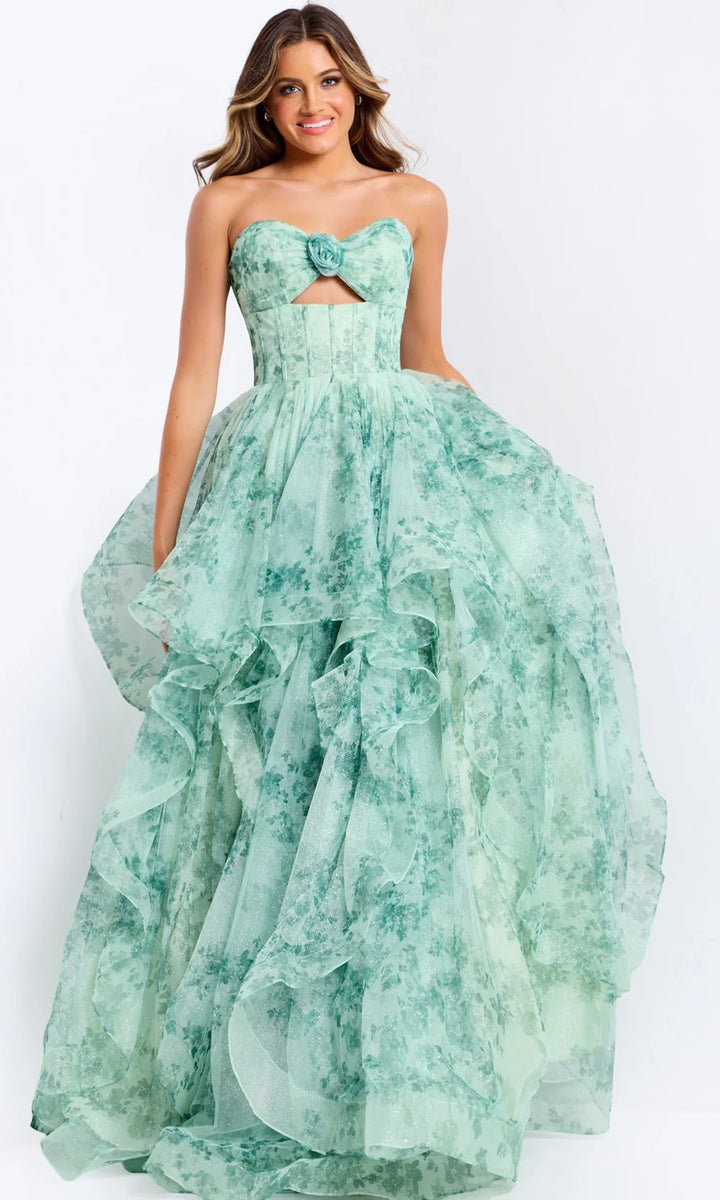 JOVANI-49777-Green/Print riyadhdress