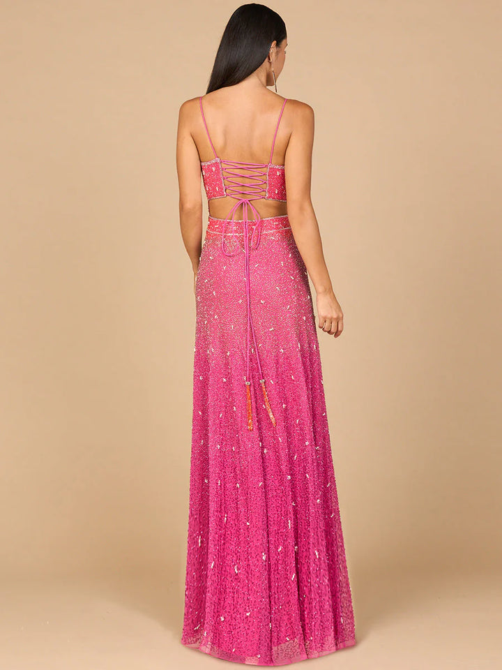 Lara - 29033-pink ombre dresses riyadhdress