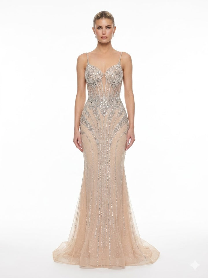 Cinderella Divine -cd681-nude dress Cinderella Divine