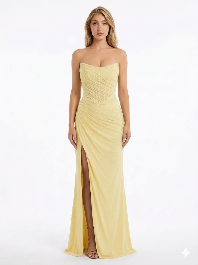 Cinderella Divine -cd383-light yellow dress Cinderella Divine