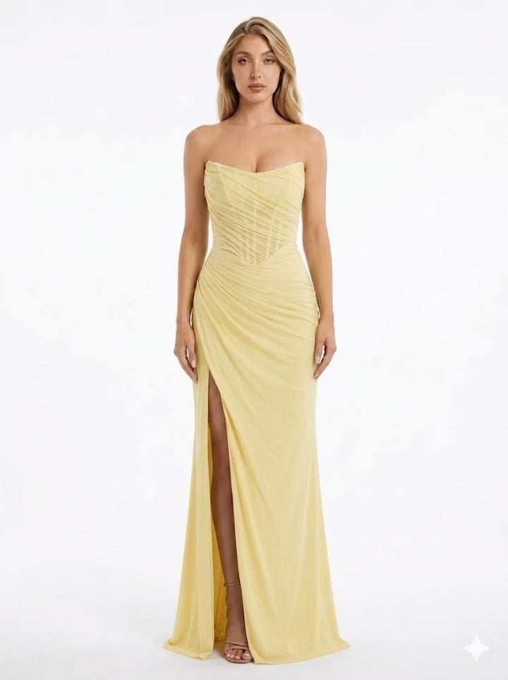 Cinderella Divine -cd383-light yellow dress Cinderella Divine
