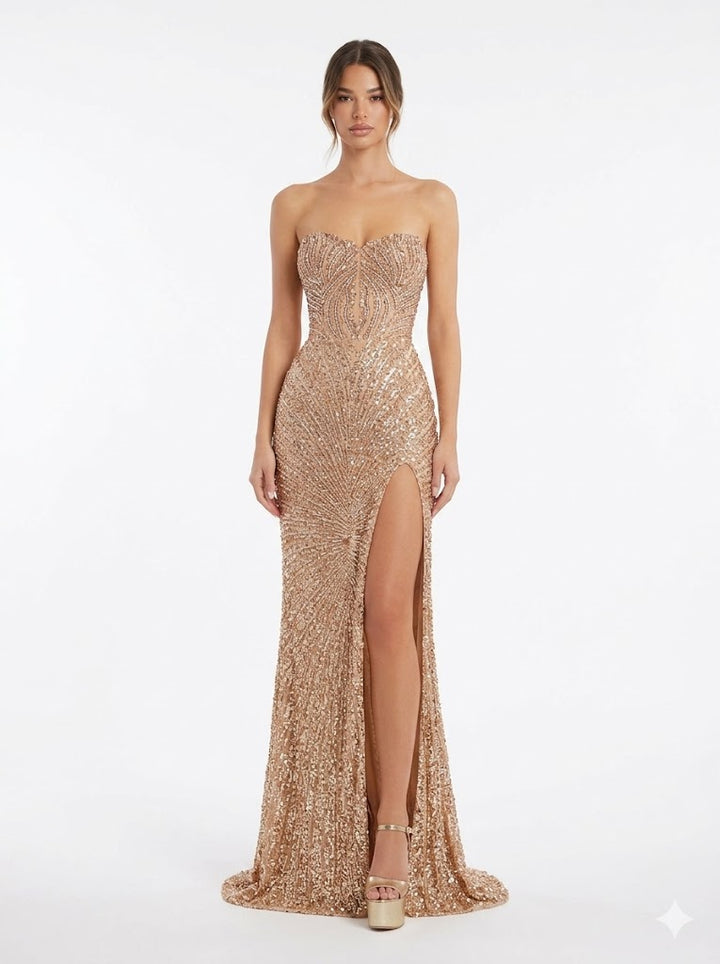 Amarra - 89091-gold dresses Amarra