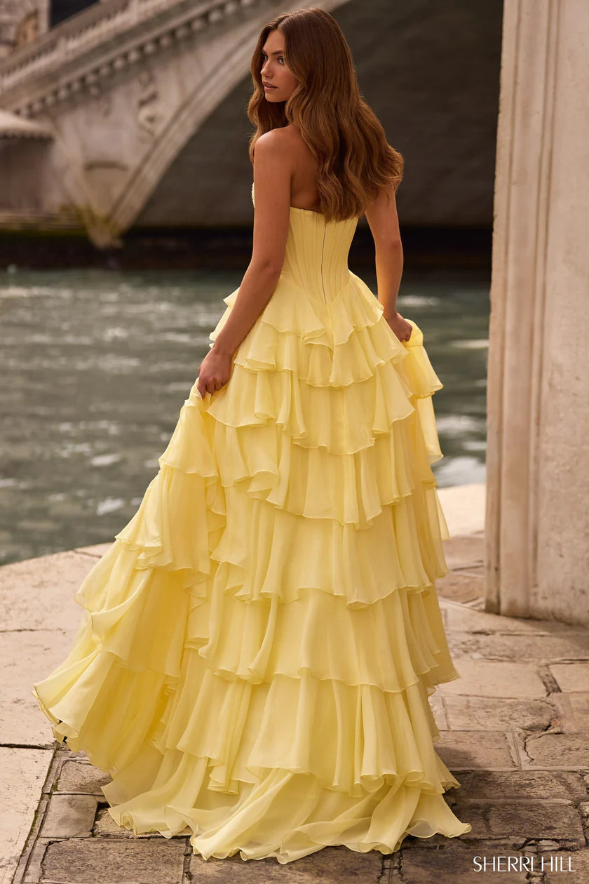 Sherrihill-57541-yellow dresses Sherri Hill