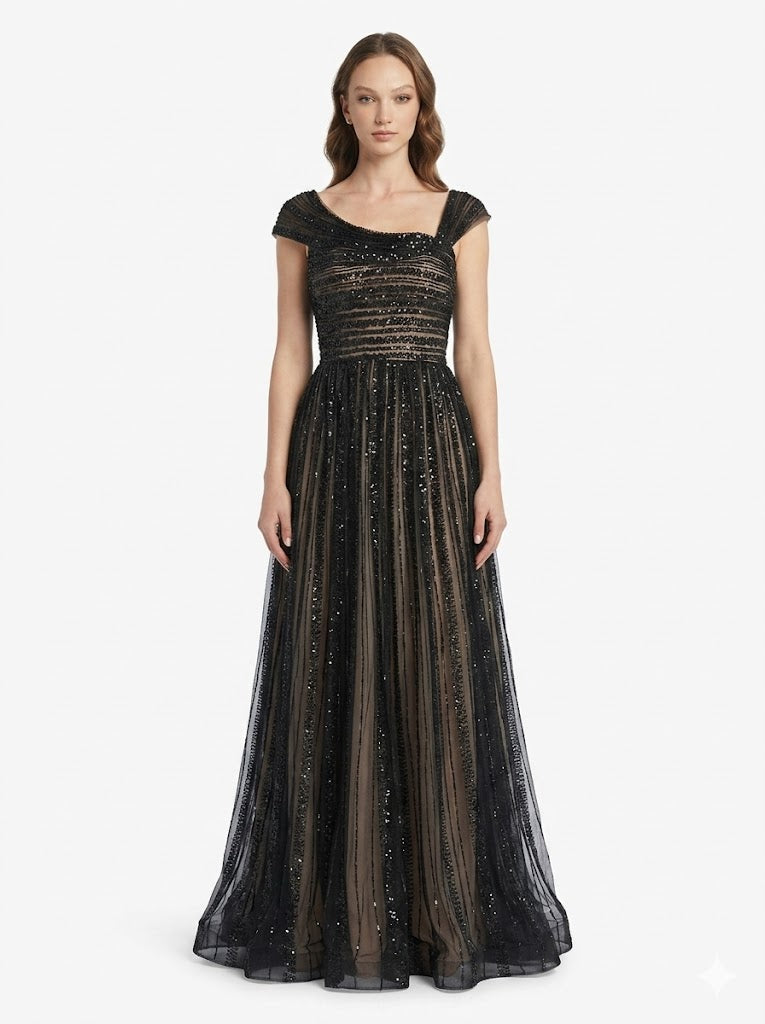 Cinderella Divine -cd0238-Black-Nude dress Cinderella Divine