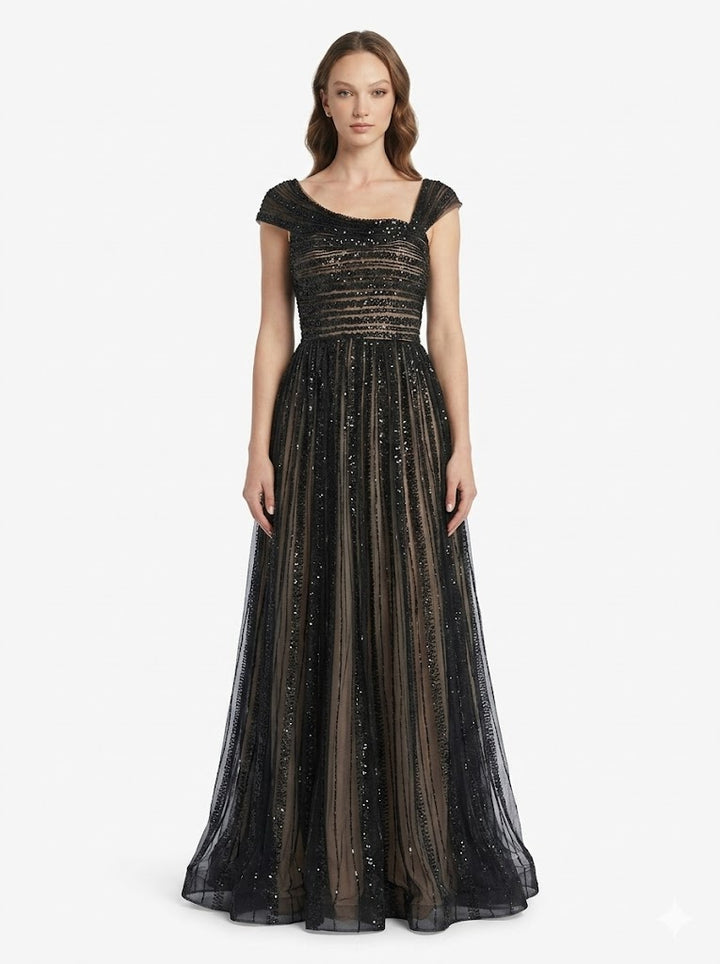 Cinderella Divine -cd0238-Black-Nude dress Cinderella Divine