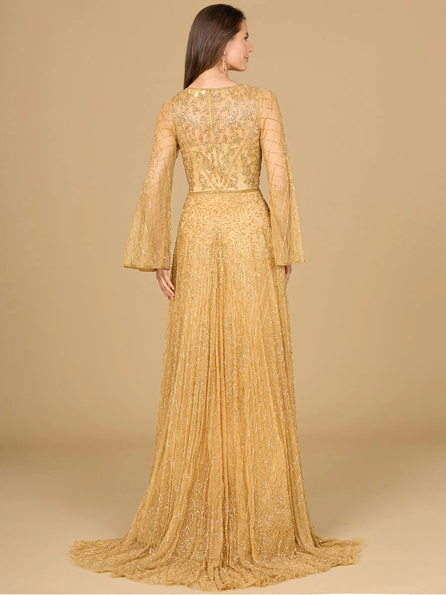 Lara - 29115-gold dresses riyadhdress