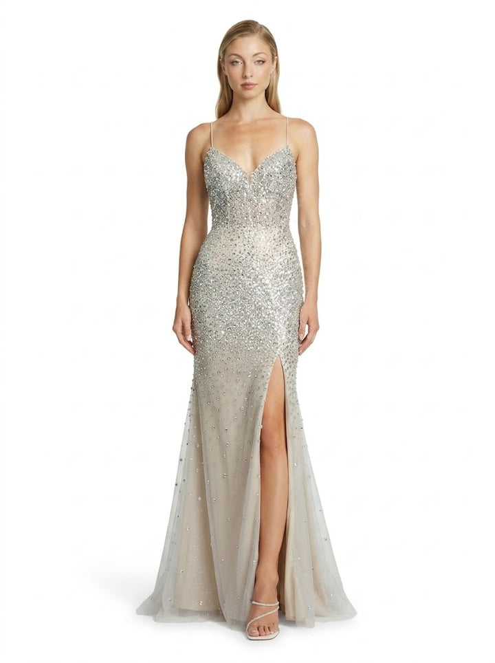 Cinderella Divine -cz2408-Silver-Nude dress Cinderella Divine