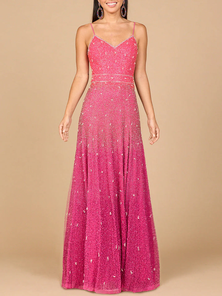 Lara - 29033-pink ombre dresses riyadhdress