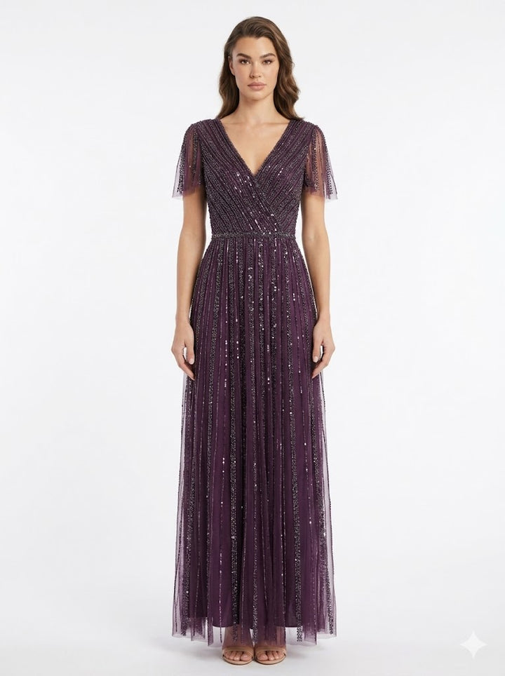 Cinderella Divine -cd0241-Eggplant dress Cinderella Divine