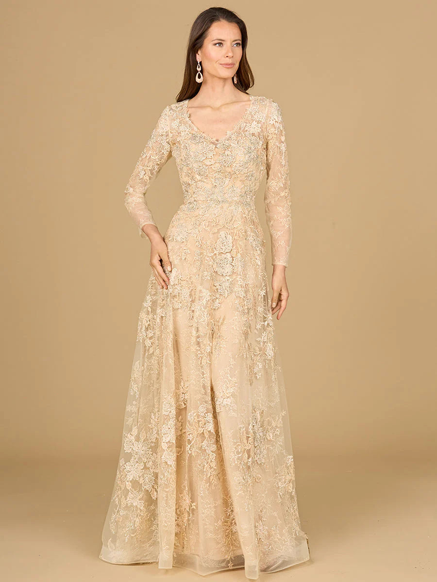 Lara - 29135-champagne dresses riyadhdress