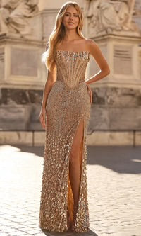 Sherrihill-57963-gold dress Sherri Hill