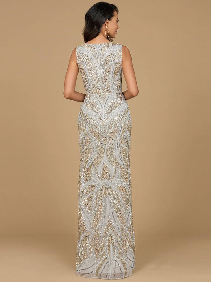 Lara - 28971 - silver/gold dresses riyadhdress