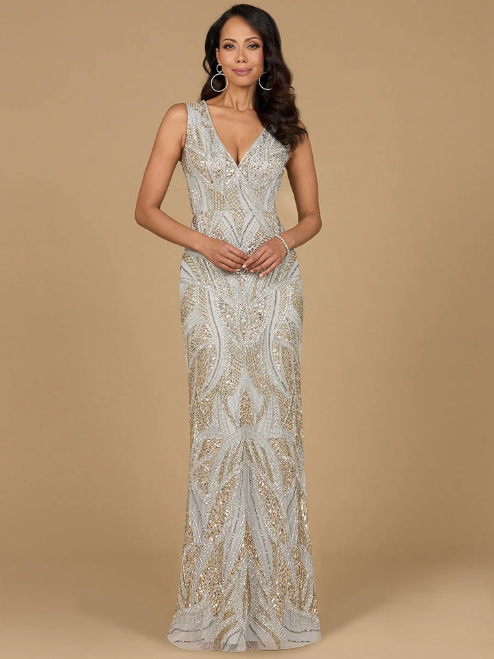 Lara - 28971 - silver/gold dresses riyadhdress