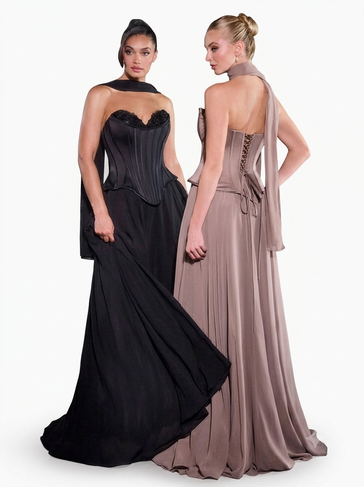 Cinderella Divine -j891-Taupe dress Cinderella Divine