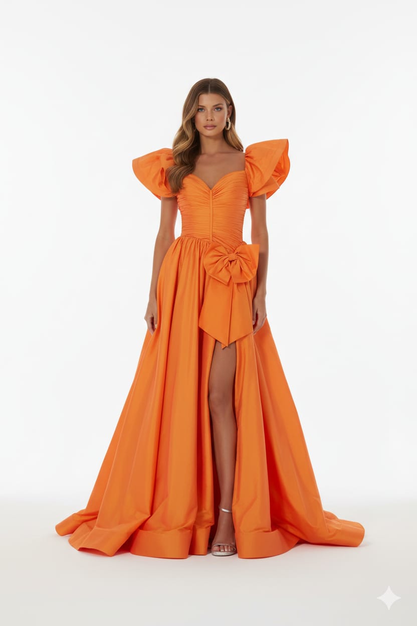 Sherrihill-56743-Light Orange Sherri Hill