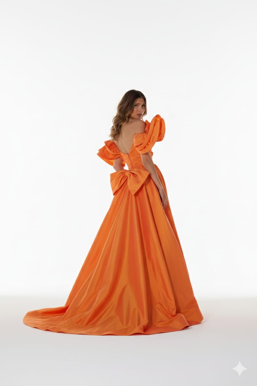 Sherrihill-56743-Light Orange Sherri Hill