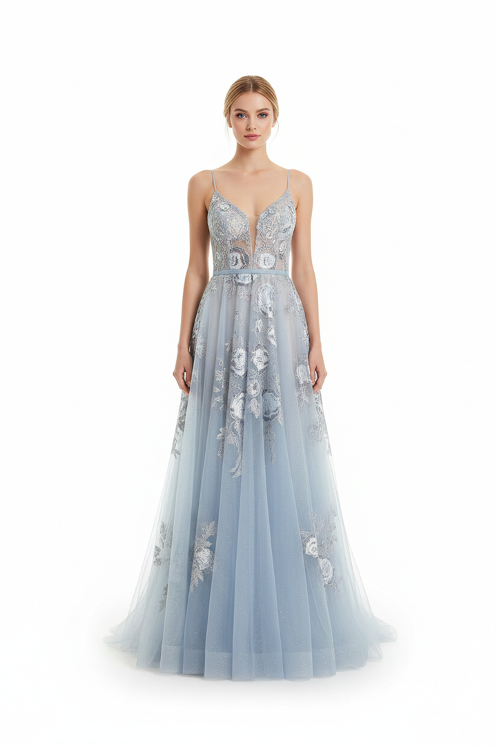 Andrea And Leo - A0893 - Paris Blue dresses Andrea and Leo