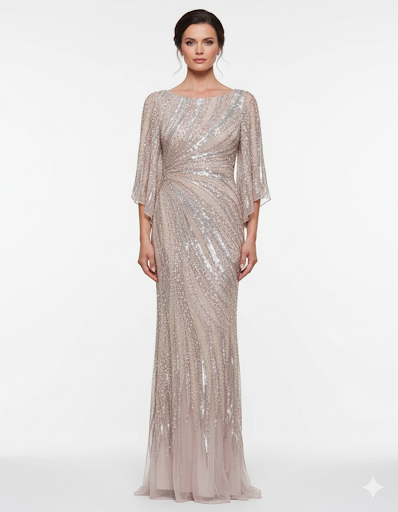 Colors - Mv1344-Champagne dresses Colors