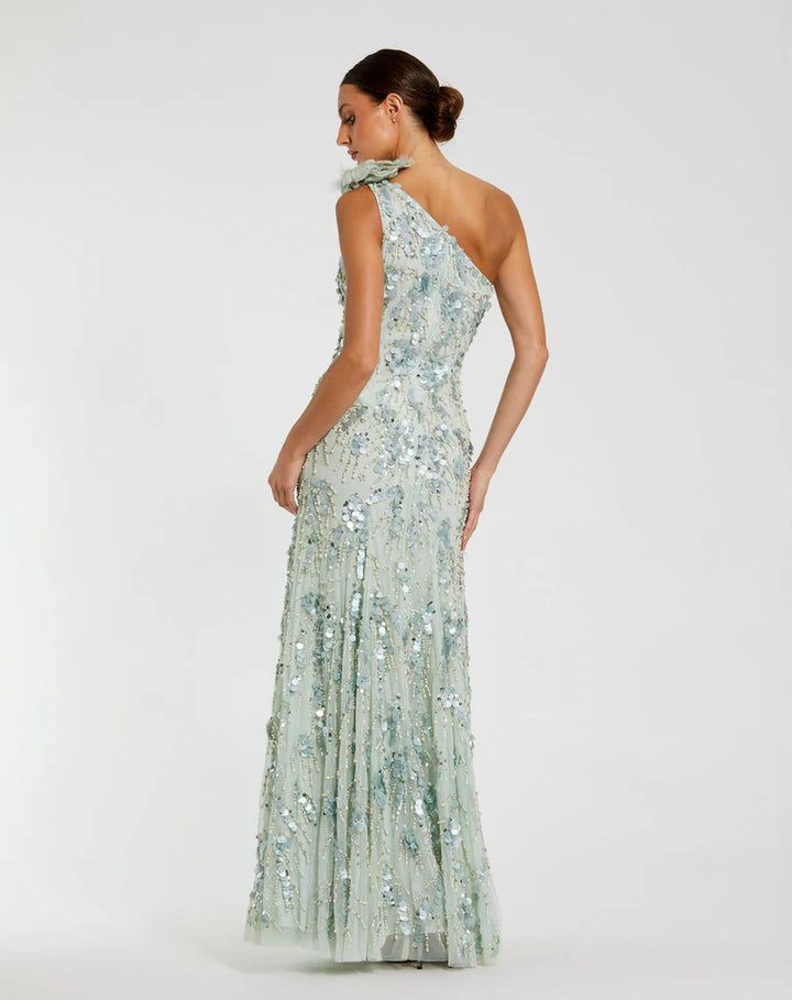 MAC DUGGAL- 94151 -sage dress Mac Duggal