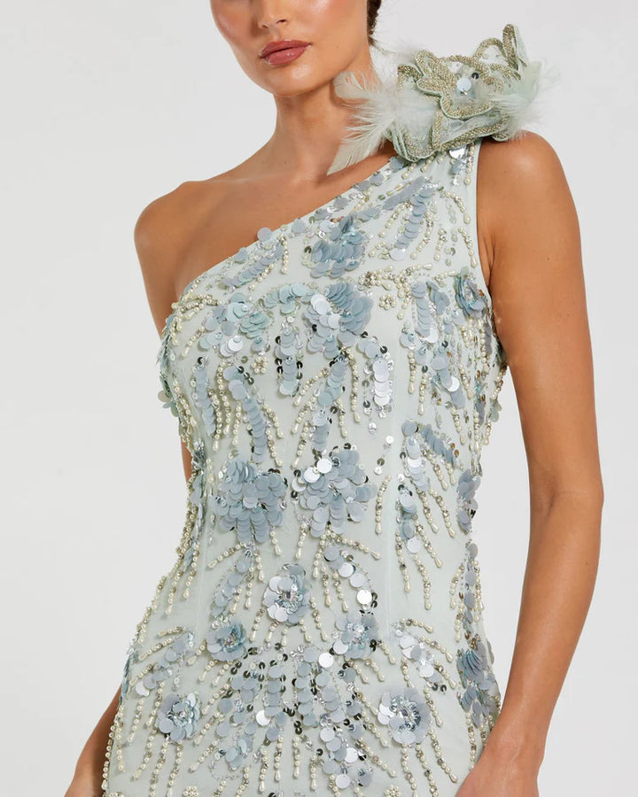 MAC DUGGAL- 94151 -sage dress Mac Duggal