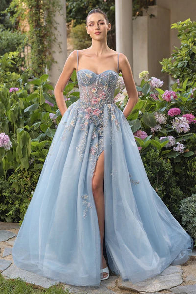 Andrea And Leo -a1490-blue dresses Andrea and Leo