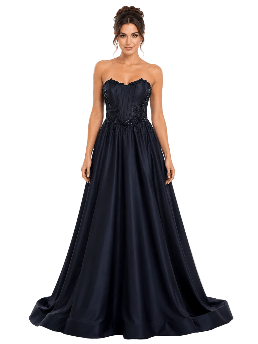 Amelia Couture dresses Amelia Couture 7093 - Black Beaded Corset Prom Gown