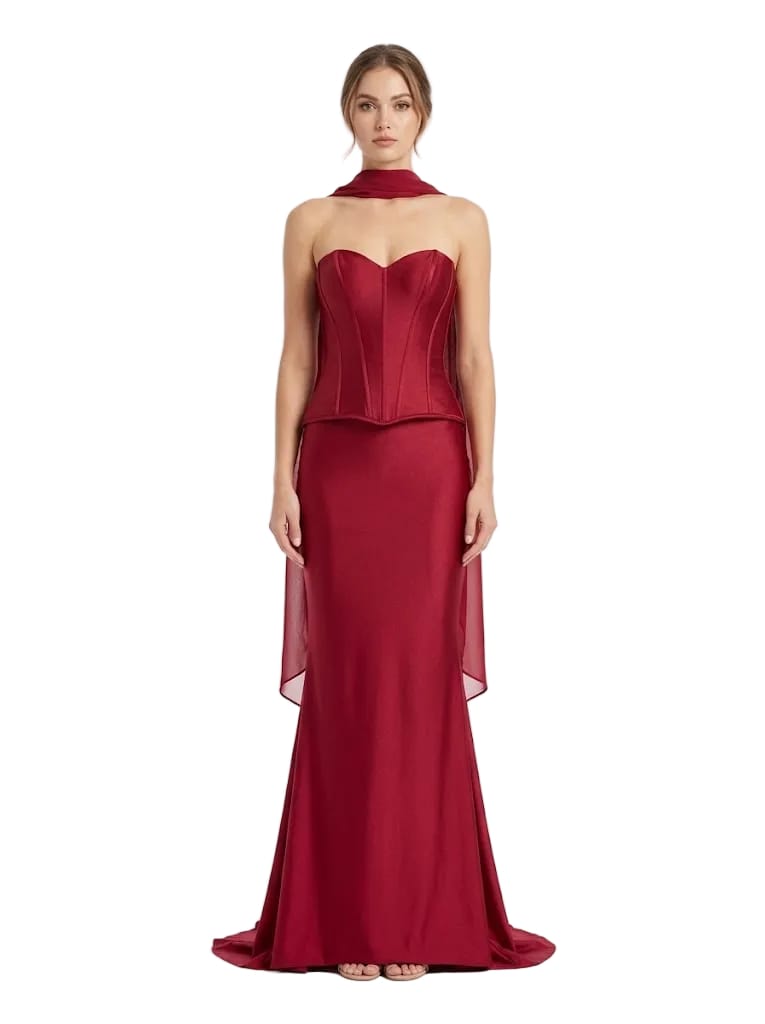 amelia couture dresses Amelia Couture JQ1105 - Burgundy