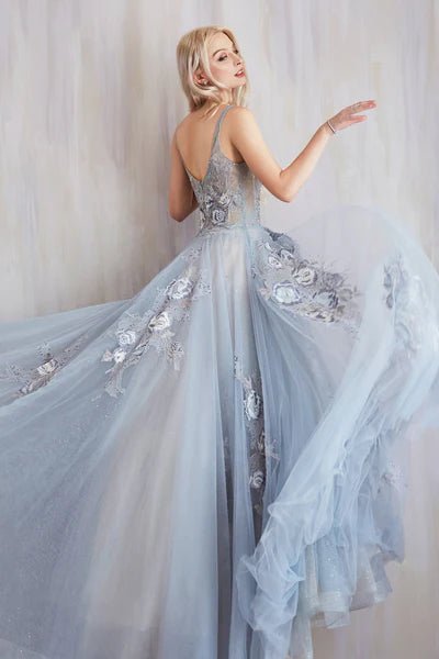 ANDREA AND LEO - A0893 - PARIS BLUE - riyadhdress