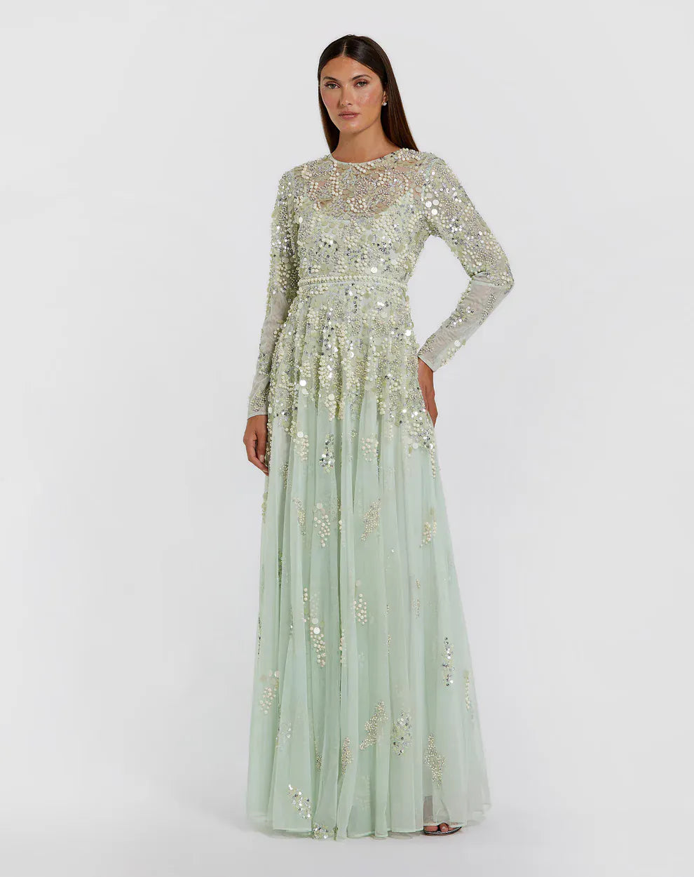 Andrea and Leo dresses Mac Duggal-94215-sage
