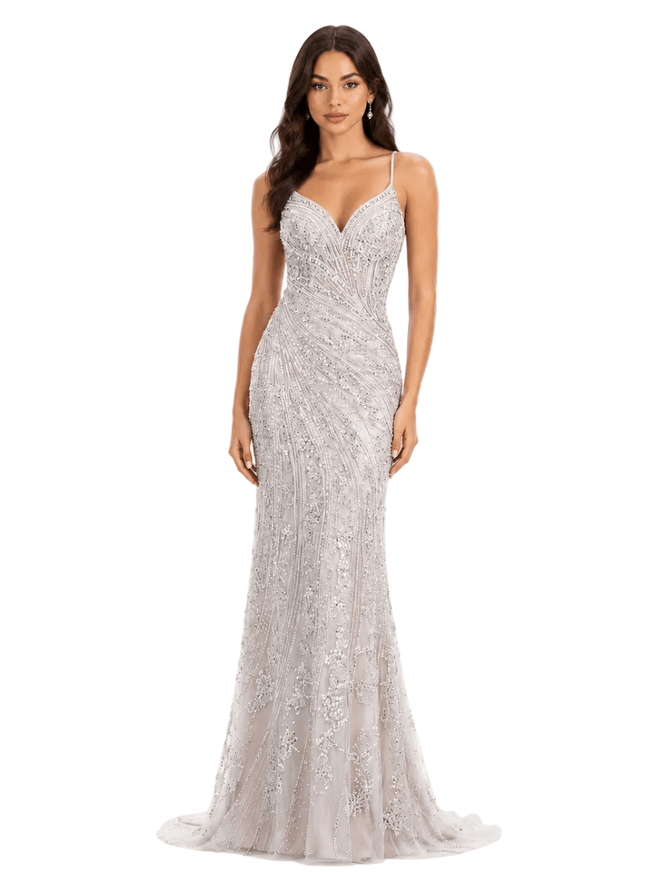 Ashley dress Ashley - 12222-Silver/Nude