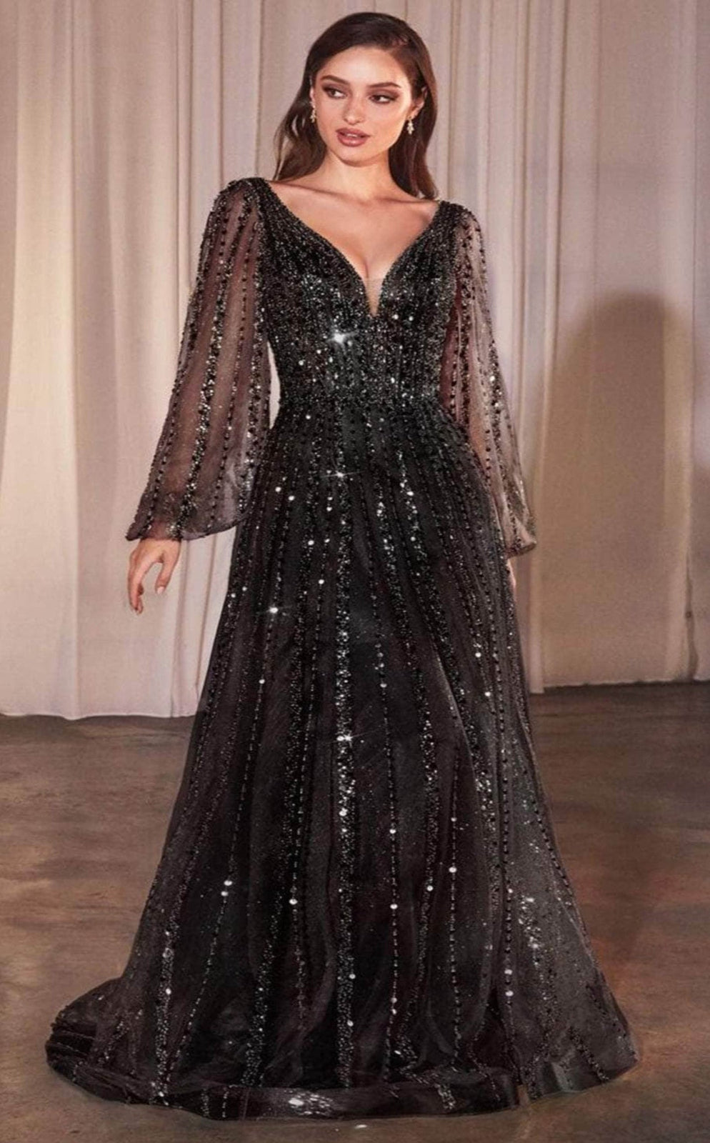CINDERELLA DIVINE - CD0240 - BLACK - riyadhdress