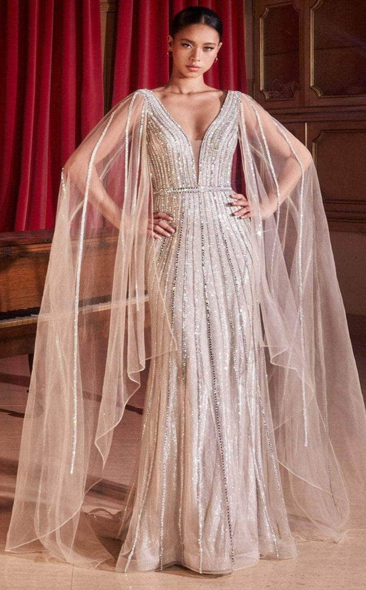 CINDERELLA DIVINE - CD865 - SILVER - PLUS - riyadhdress