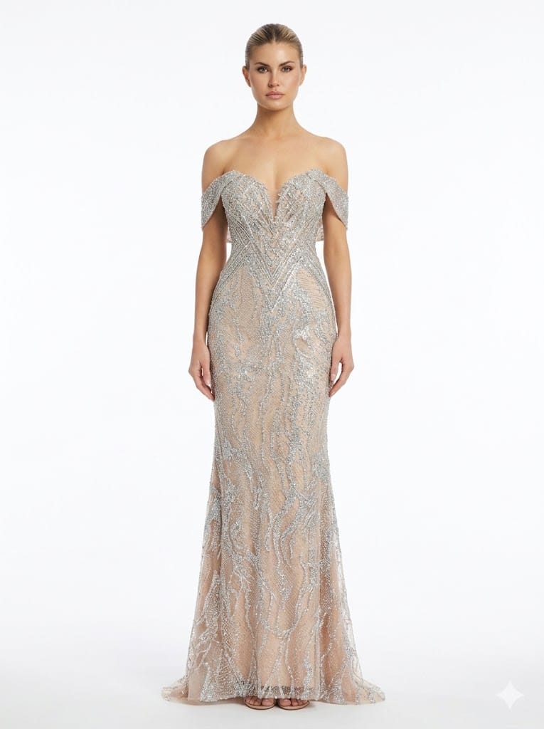 Cinderella Divine dress Cinderella Divine -cd693-Silver-Nude