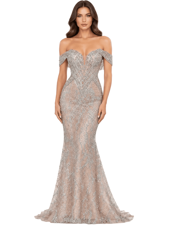 Cinderella Divine dress Cinderella Divine -cd693-Silver-Nude