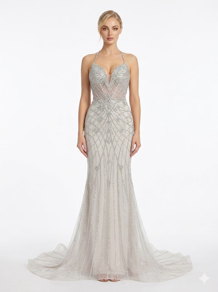 Cinderella Divine dress Cinderella Divine -cd716-Silver-Nude