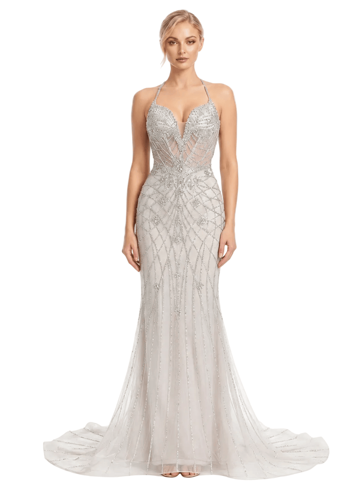 Cinderella Divine dress Cinderella Divine -cd716-Silver-Nude