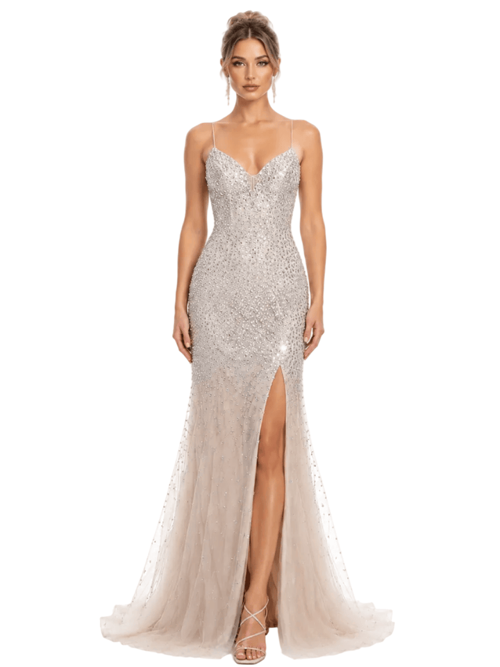 Cinderella Divine dress Cinderella Divine -cz2408-Silver-Nude
