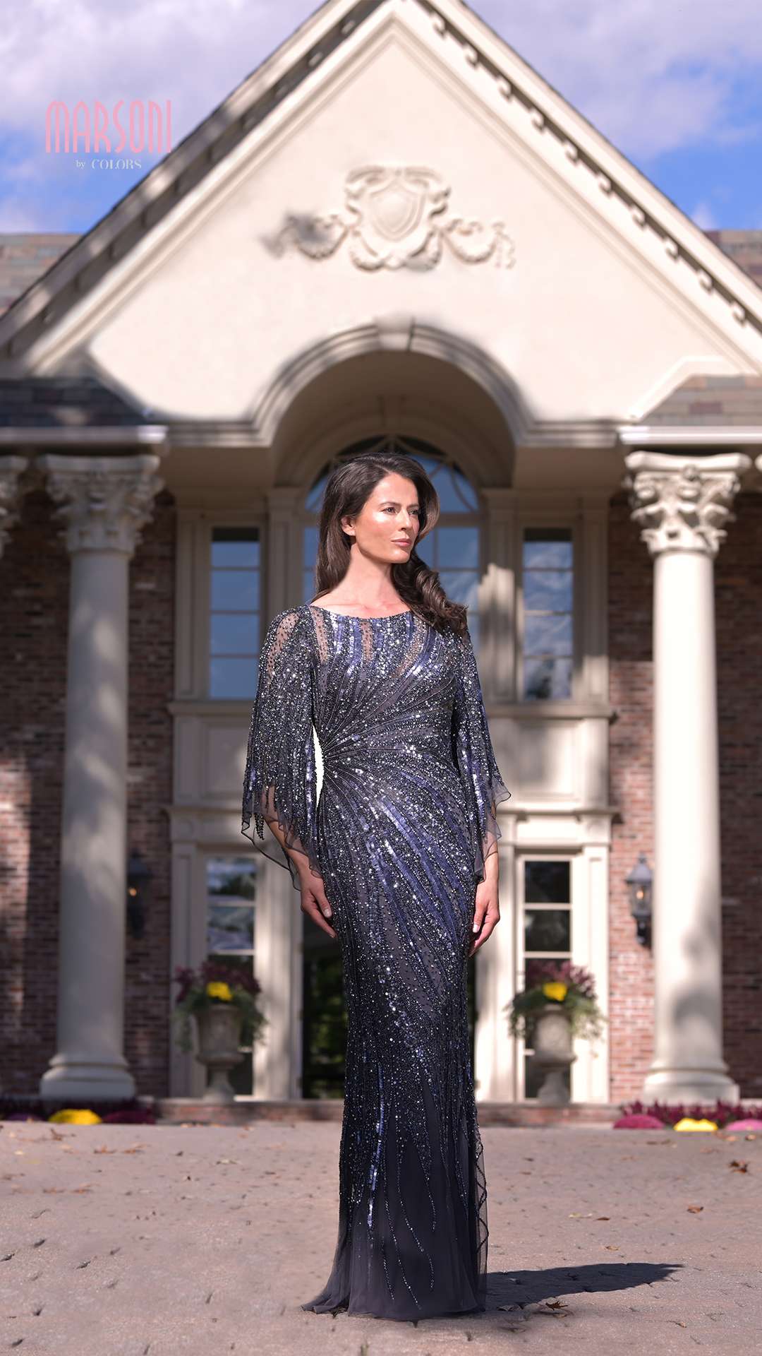 Colors dresses Colors -Mv1344-Grey-plus