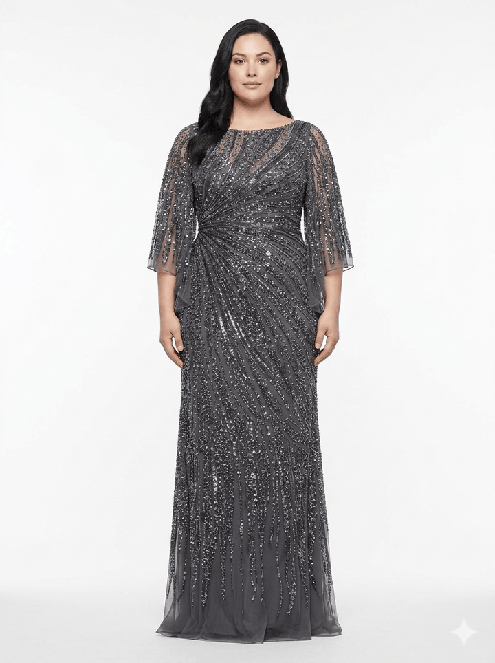 Colors dresses Colors -Mv1344-Grey-plus