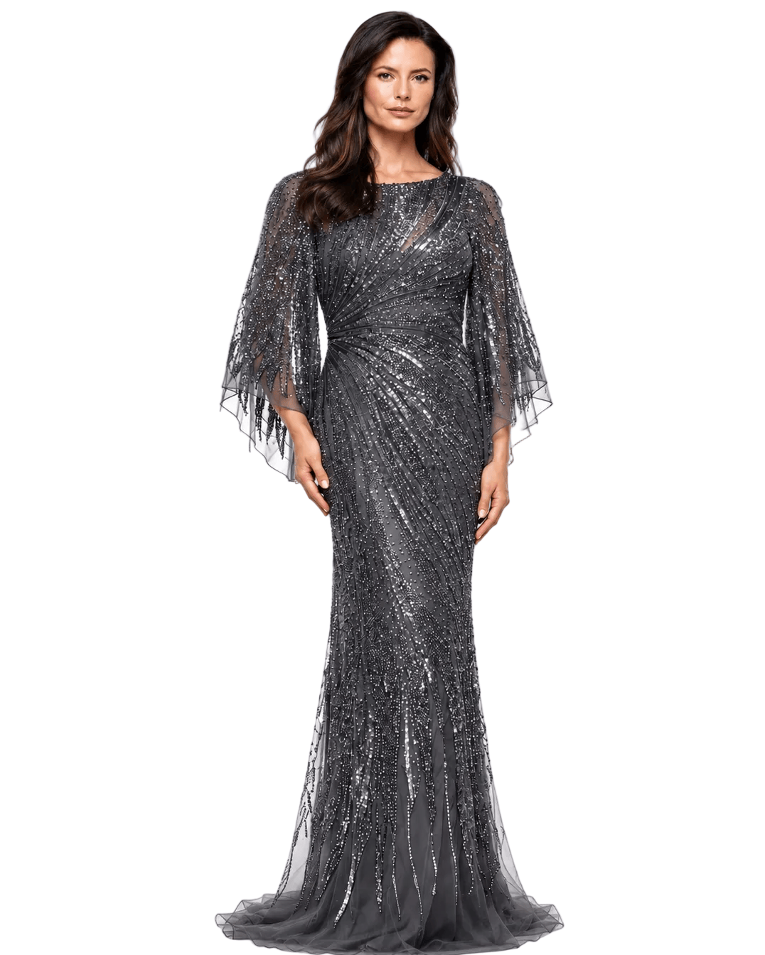Colors dresses Colors -Mv1344-Grey-plus