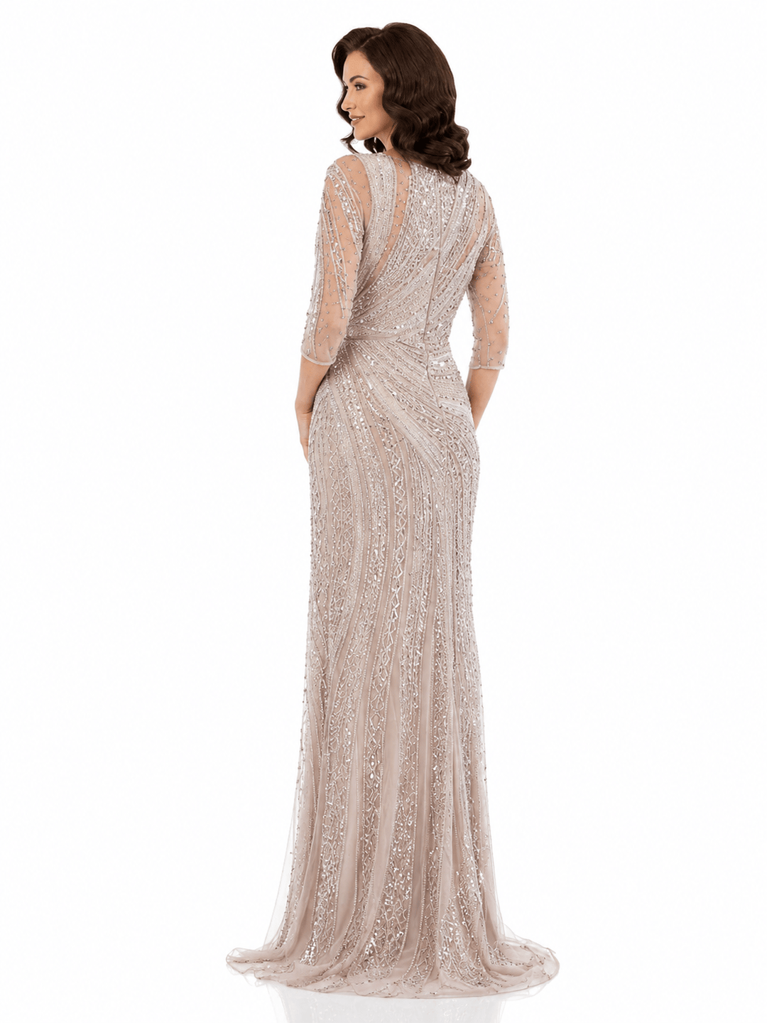 Colors dresses US16 Colors MV1380 - Champagne Beaded Wrap Gown