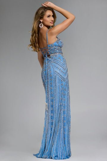 JOVANI - 43932 - blue silver - riyadhdress